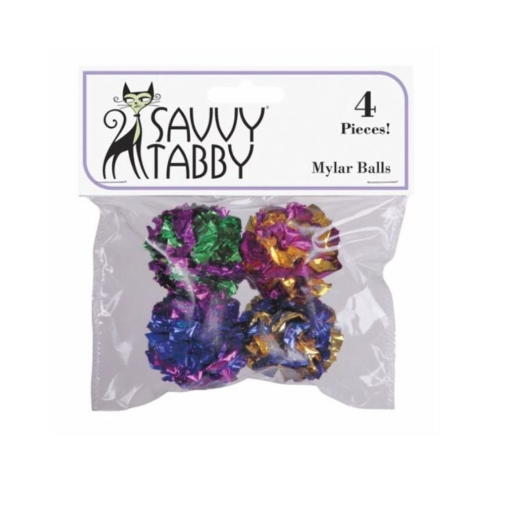Pet Edge - Mylar Balls Savvy Tabby
