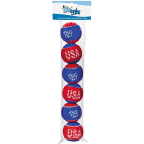 Pet Edge - Stars & Stripes Tennis Balls - 6 Pack