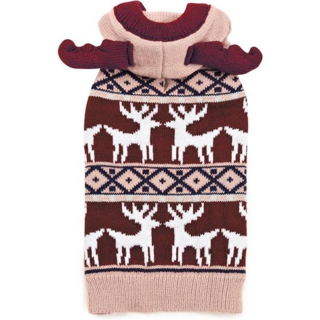 Pet Edge - Sweater Elements Deer Antlers - Pink