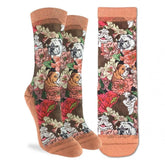 Good Luck Sock - Women's Floral Bulldog