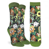 Good Luck Sock - Women's Floral Dogs
