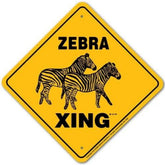 Noble Beasts - Zebra X-ing Sign