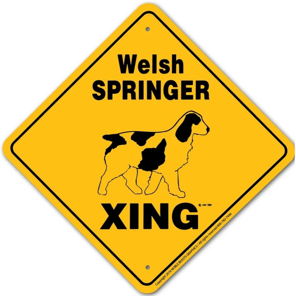 Noble Beasts - Welsh Springer X-ing Sign