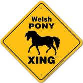 Noble Beasts - Welsh Pony X-ing Sign