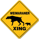 Noble Beasts - Weimaraner X-ing Sign