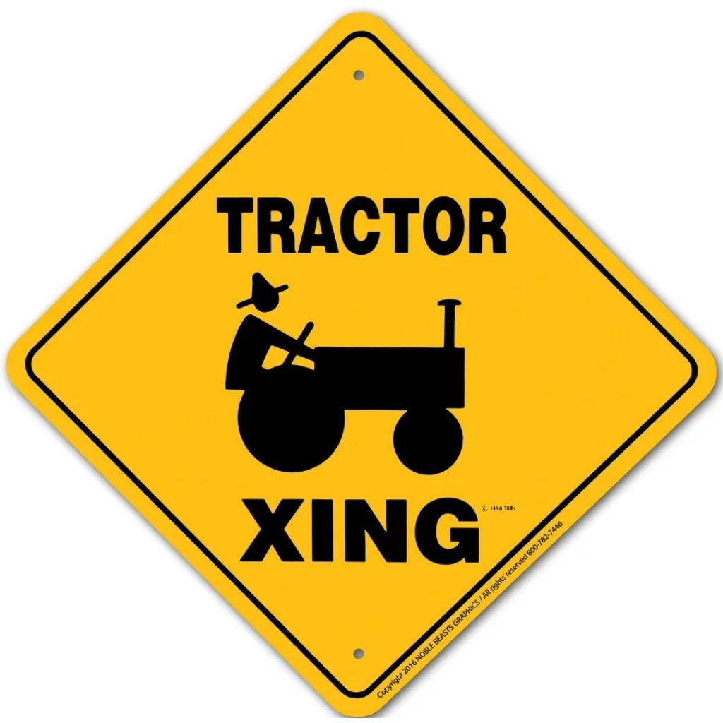 Noble Beasts - Tractor X-ing Sign