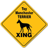 Noble Beasts - Toy Manchester Terrier X-ing Sign