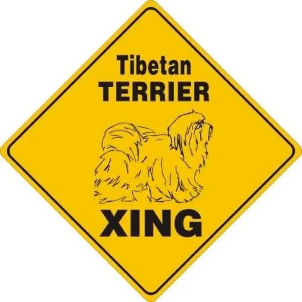 Noble Beasts - Tibetan Terrier X-ing Sign