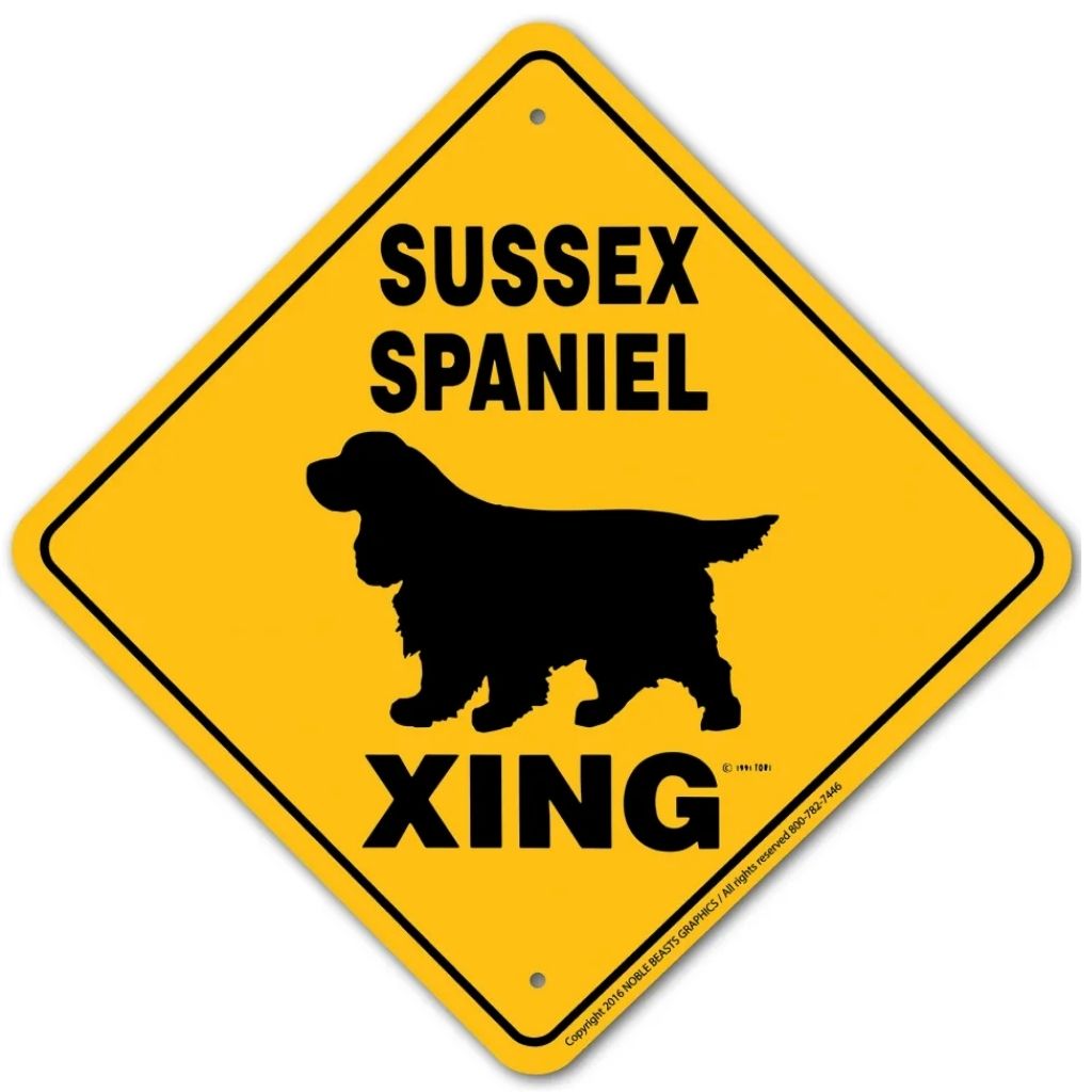 Noble Beasts - Sussex Spaniel X-ing Sign