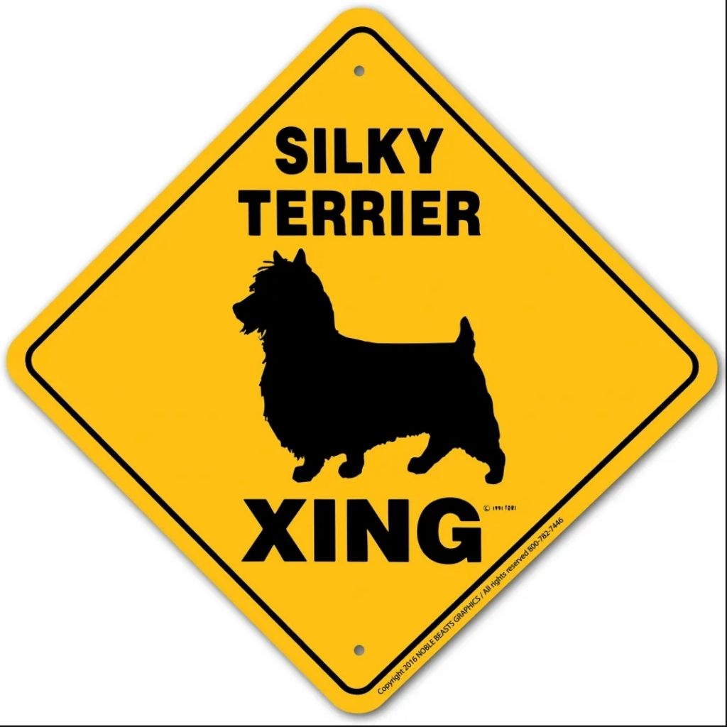 Noble Beasts - Silky Terrier X-ing Sign
