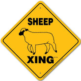 Noble Beasts - Sheep (Black face) X-ing Sign