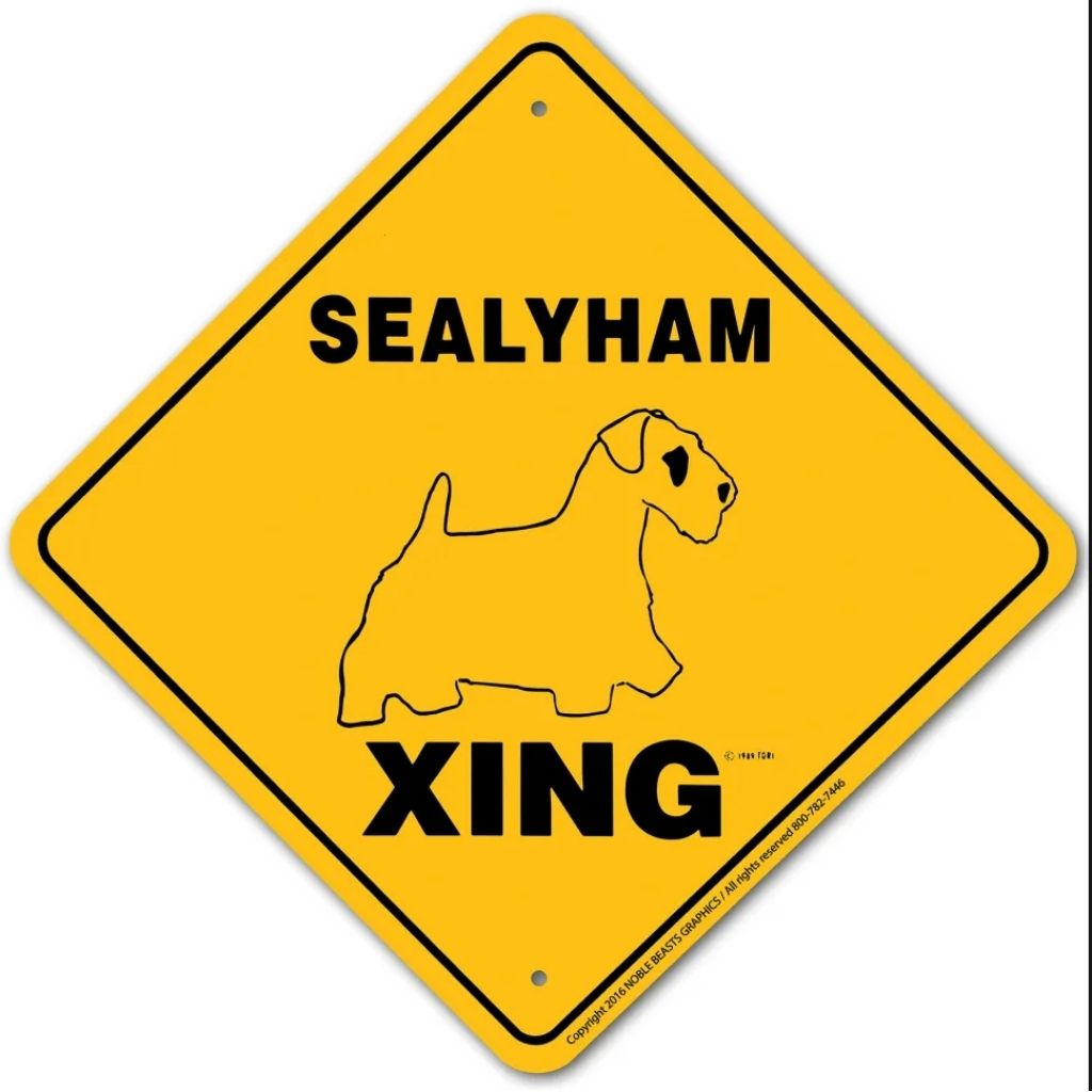 Noble Beasts - Sealyham Terrier X-ing Sign