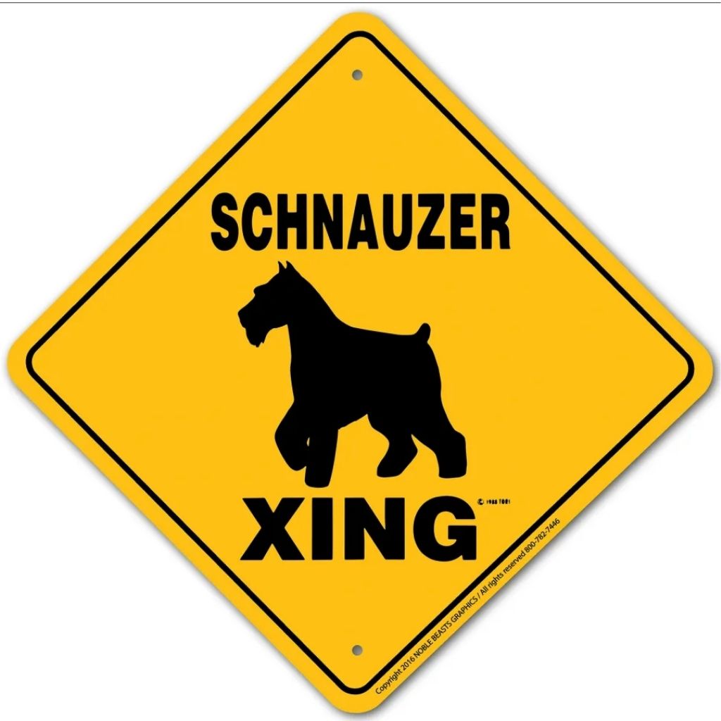 Noble Beasts - Schnauzer (standard) X-ing Sign