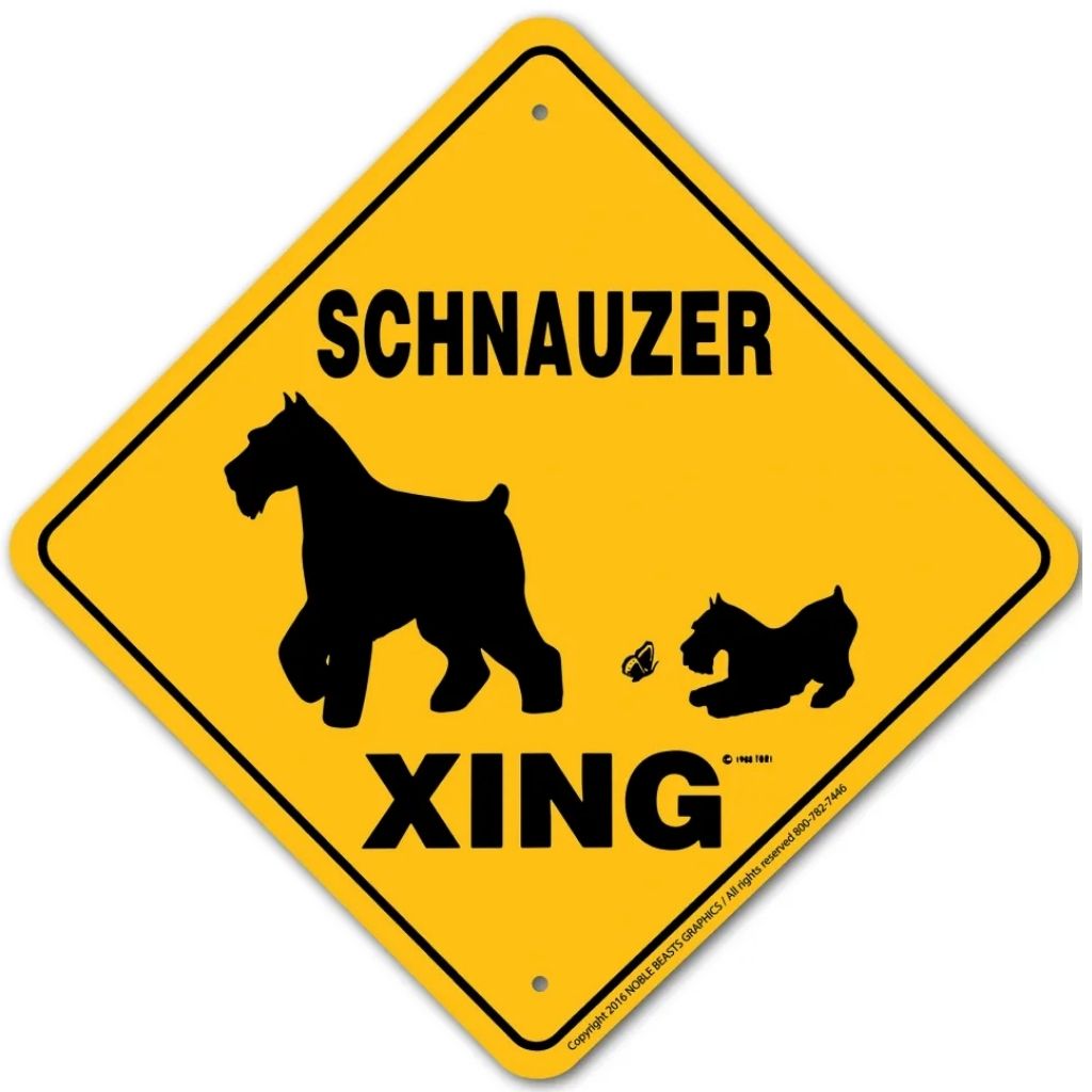 Noble Beasts - Schnauzer (miniature) X-ing Sign