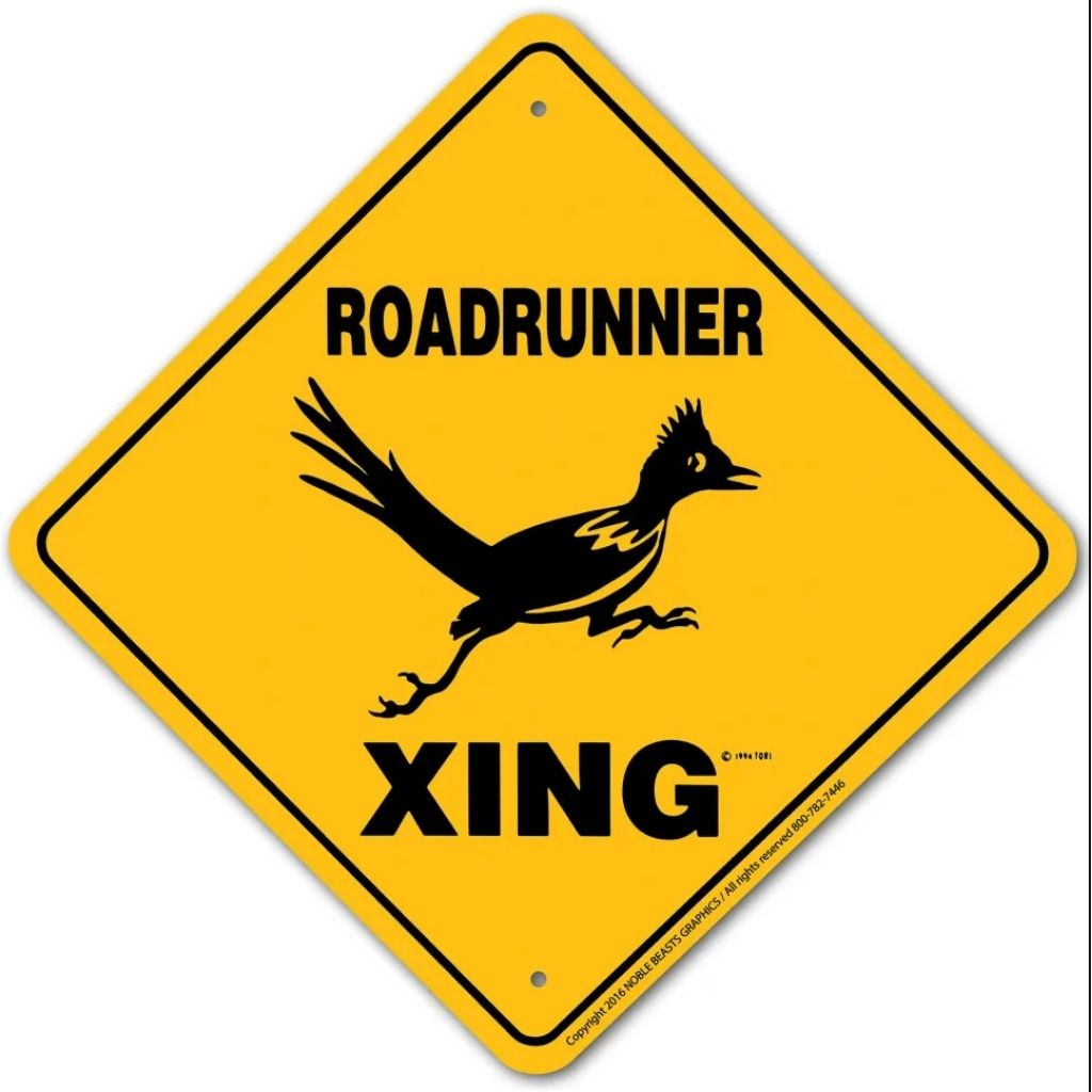 Noble Beasts - Roadrunner X-ing Sign