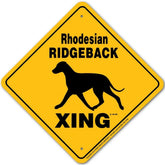 Noble Beasts - Rhodesian Ridgeback X-ing Sign