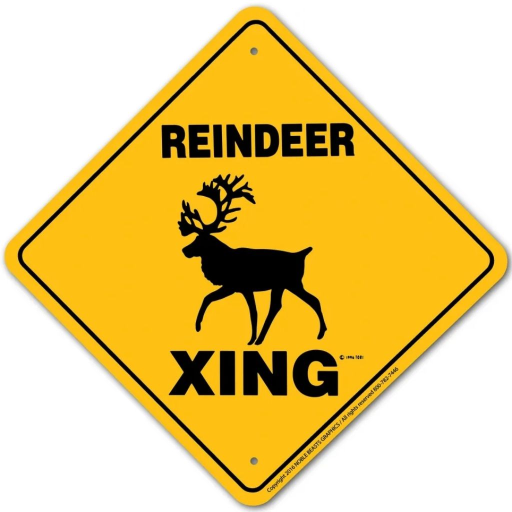 Noble Beasts - Reindeer X-ing Sign
