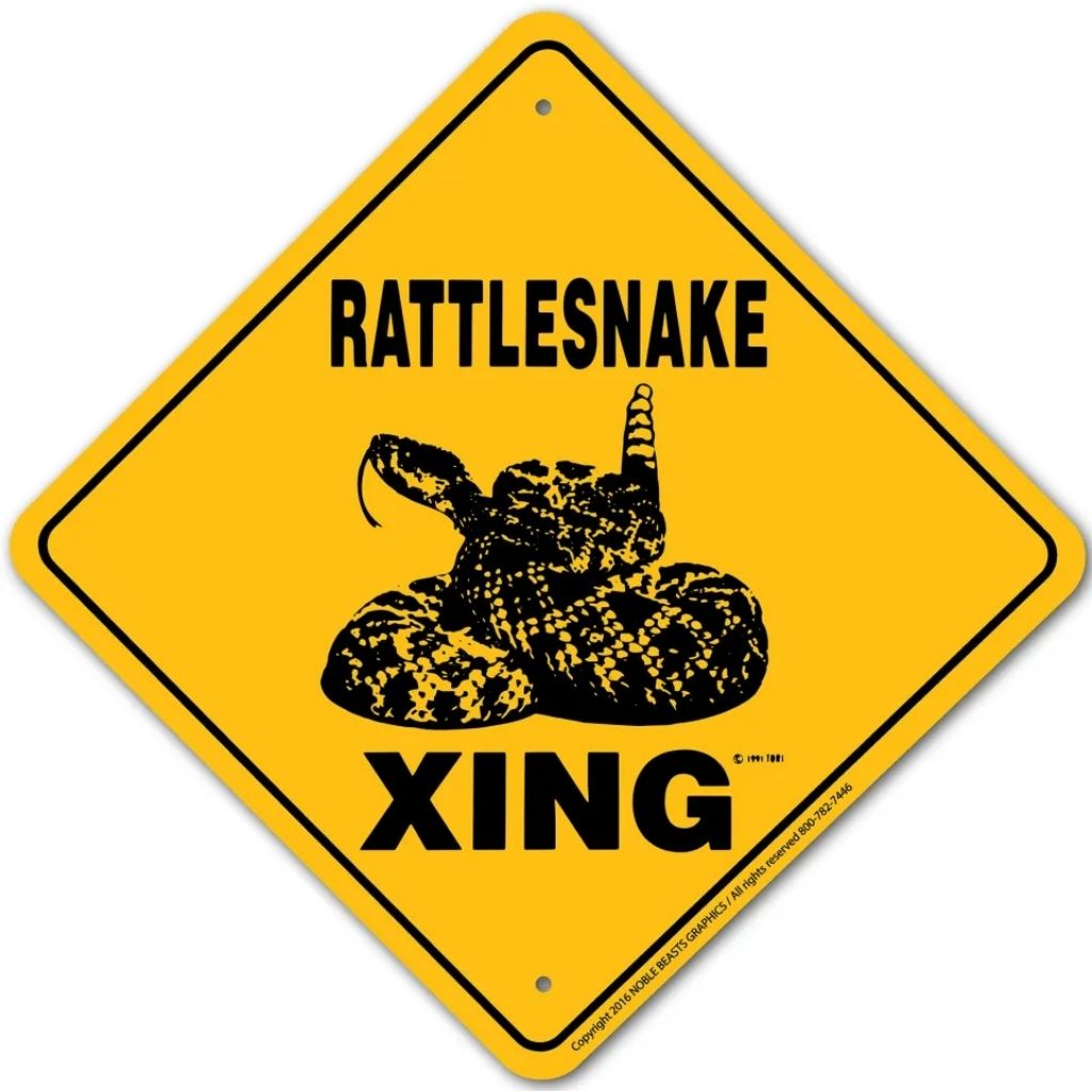 Noble Beasts - Rattlesnake X-ing Sign