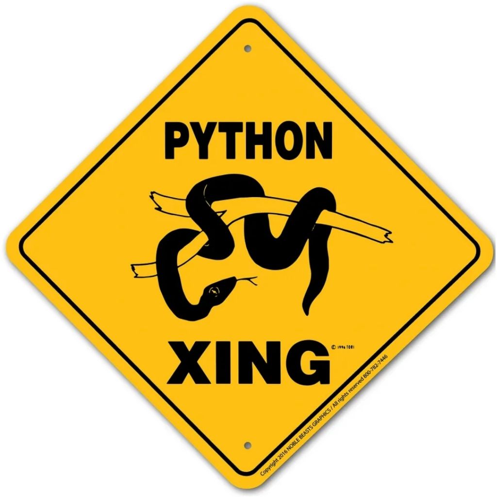Noble Beasts - Python X-ing Sign