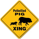 Noble Beasts - Potbellied Pig X-ing Sign