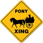 Noble Beasts - Pony Cart X-ing Sign