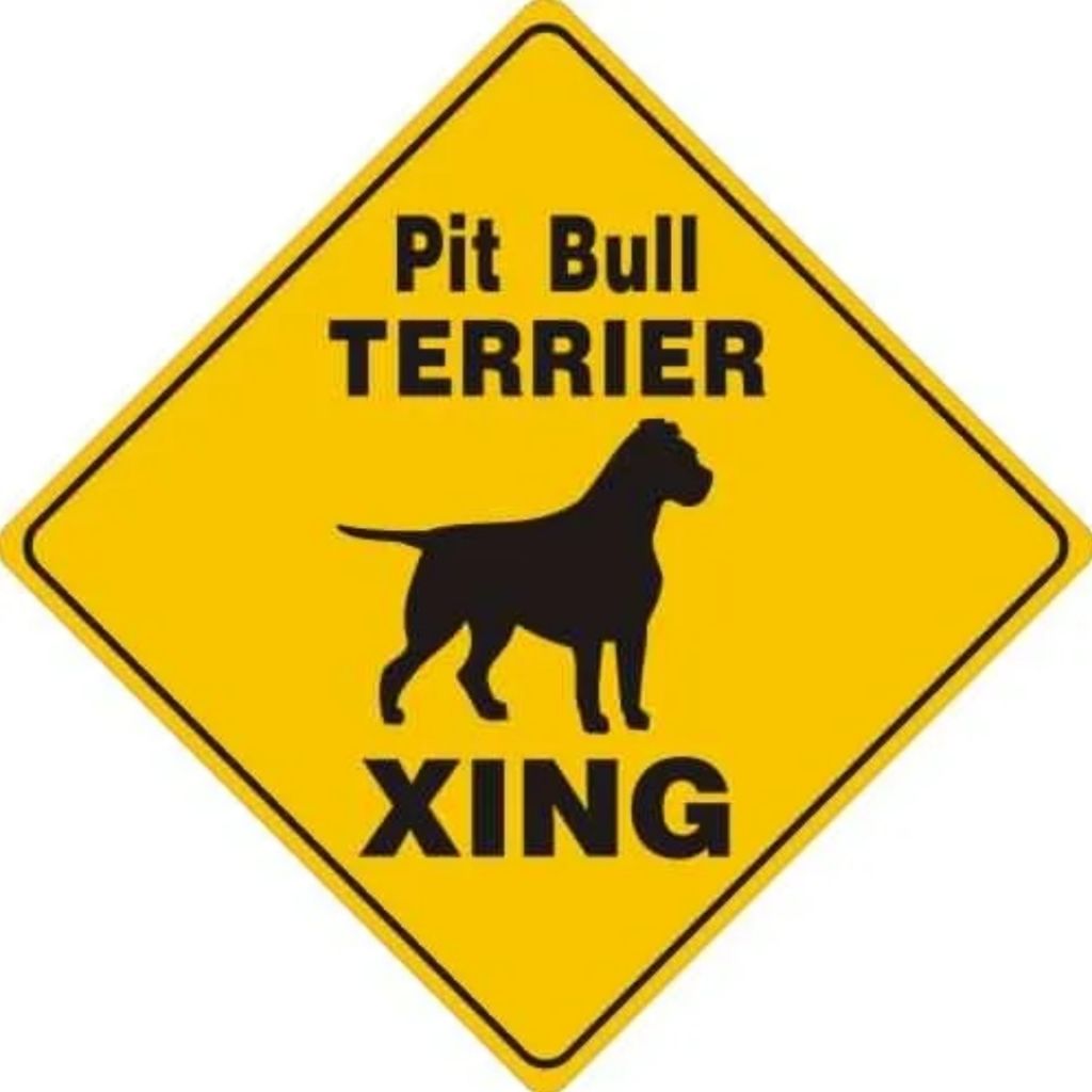 Noble Beasts - Pit Bull Terrier X-ing Sign