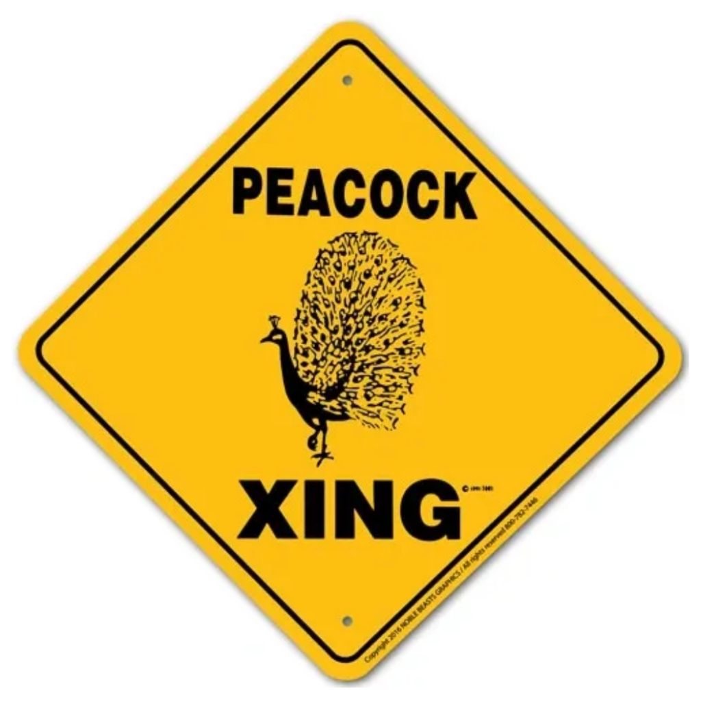 Noble Beasts - Peacock X-ing Sign
