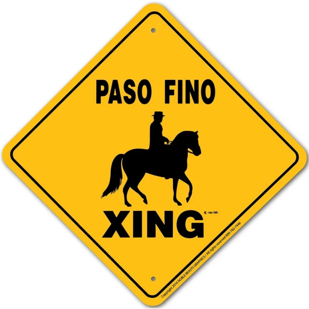 Noble Beasts - Paso Fino X-ing Sign