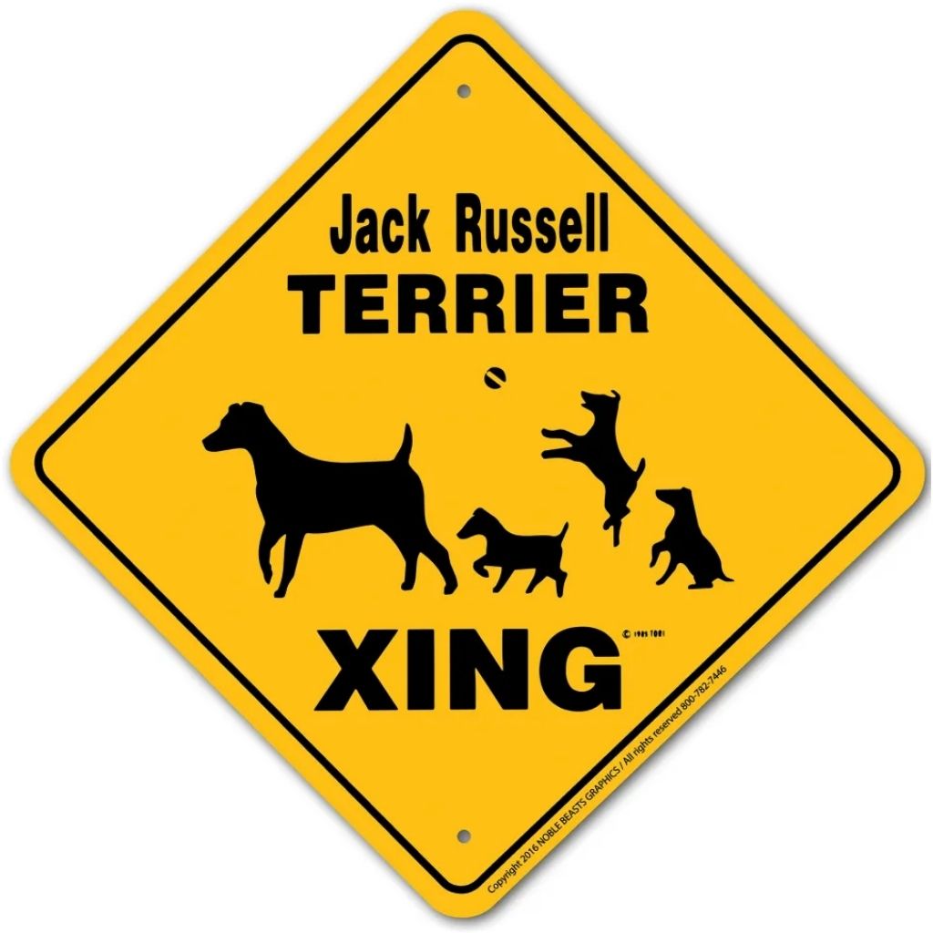 Noble Beasts - Jack Russell Terrier X-ing Sign