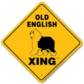 Noble Beasts - Old English Sheepdog X-ing Sign