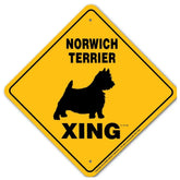 Noble Beasts - Norwich Terrier X-ing Sign