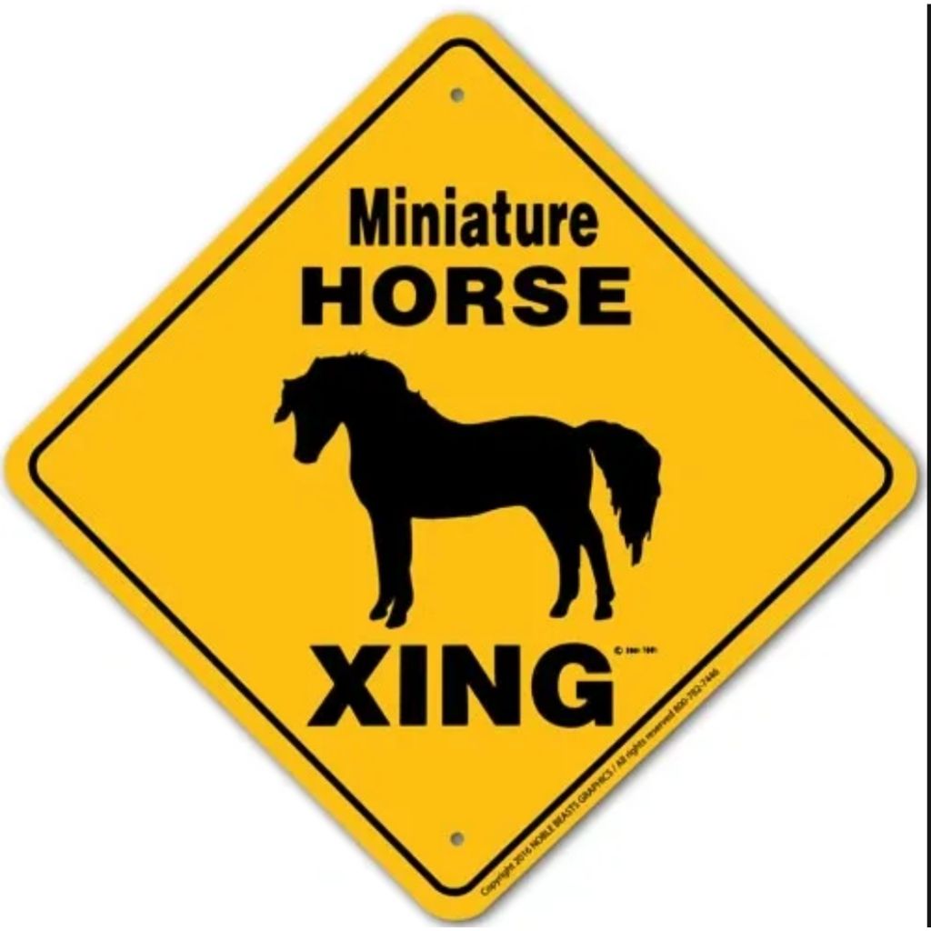 Noble Beasts - Miniature Horse (Standing) X-ing Sign