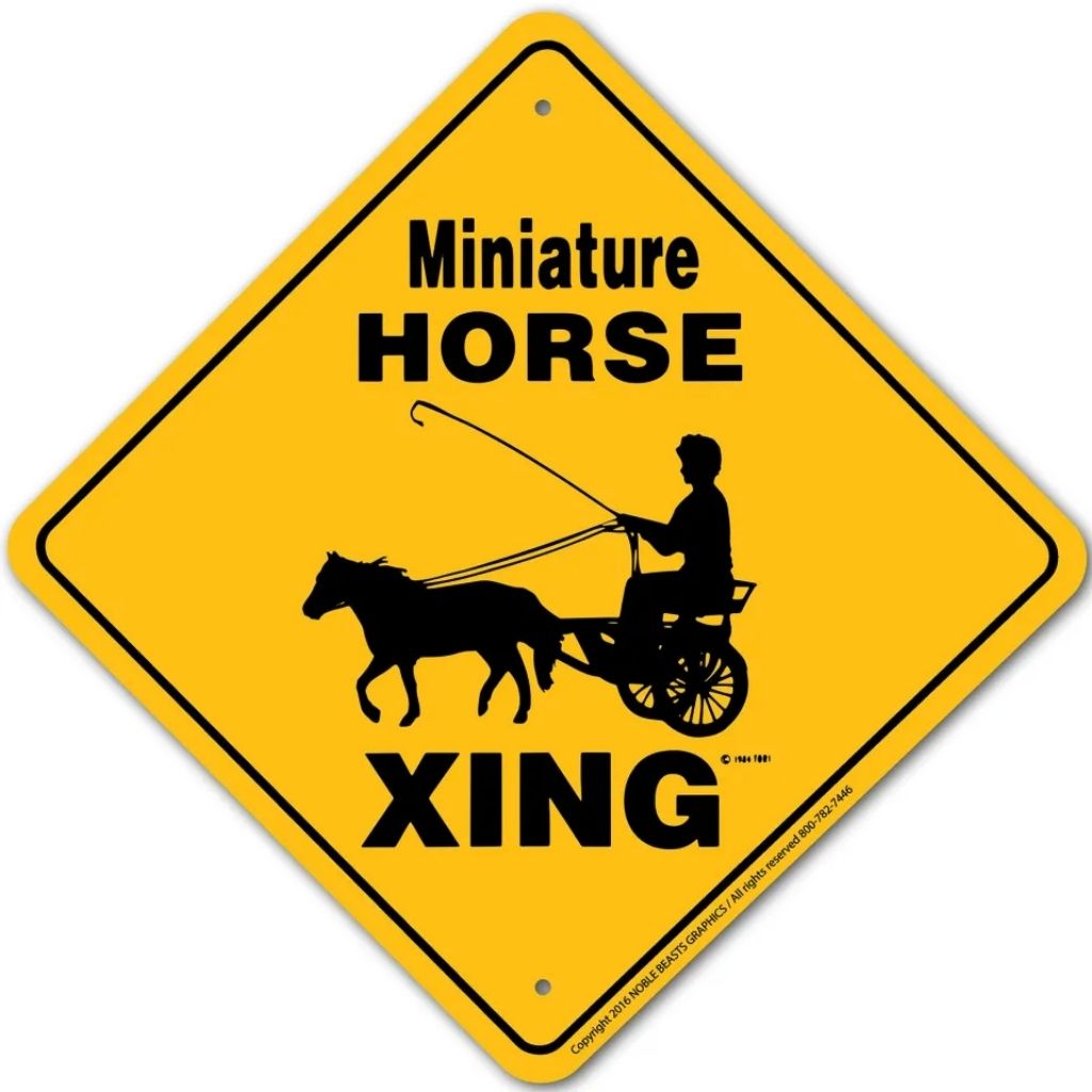 Noble Beasts - Miniature Horse (Cart) X-ing Sign