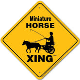 Noble Beasts - Miniature Horse (Cart) X-ing Sign