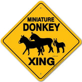 Noble Beasts - Miniature Donkey X-ing Sign