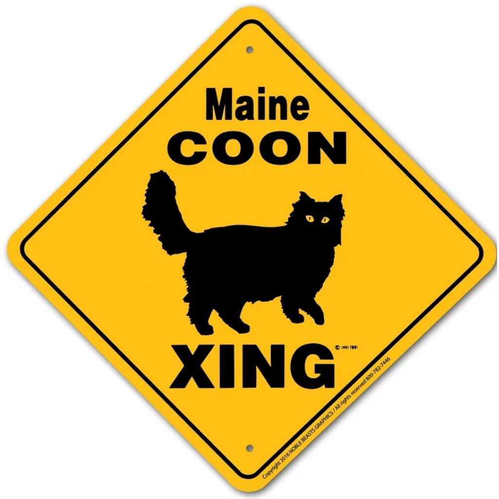 Noble Beasts - Maine Coon X-ing Sign