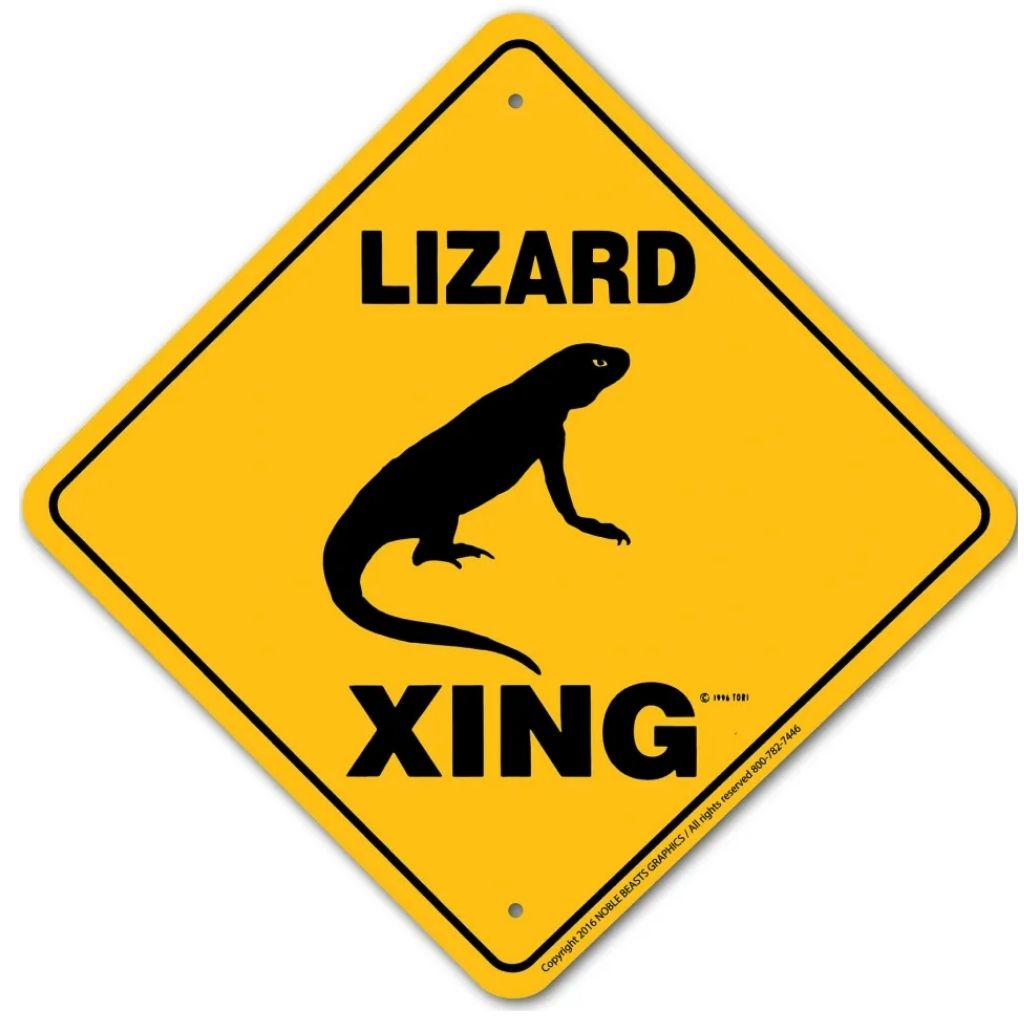 Noble Beasts - Lizard X-ing Sign