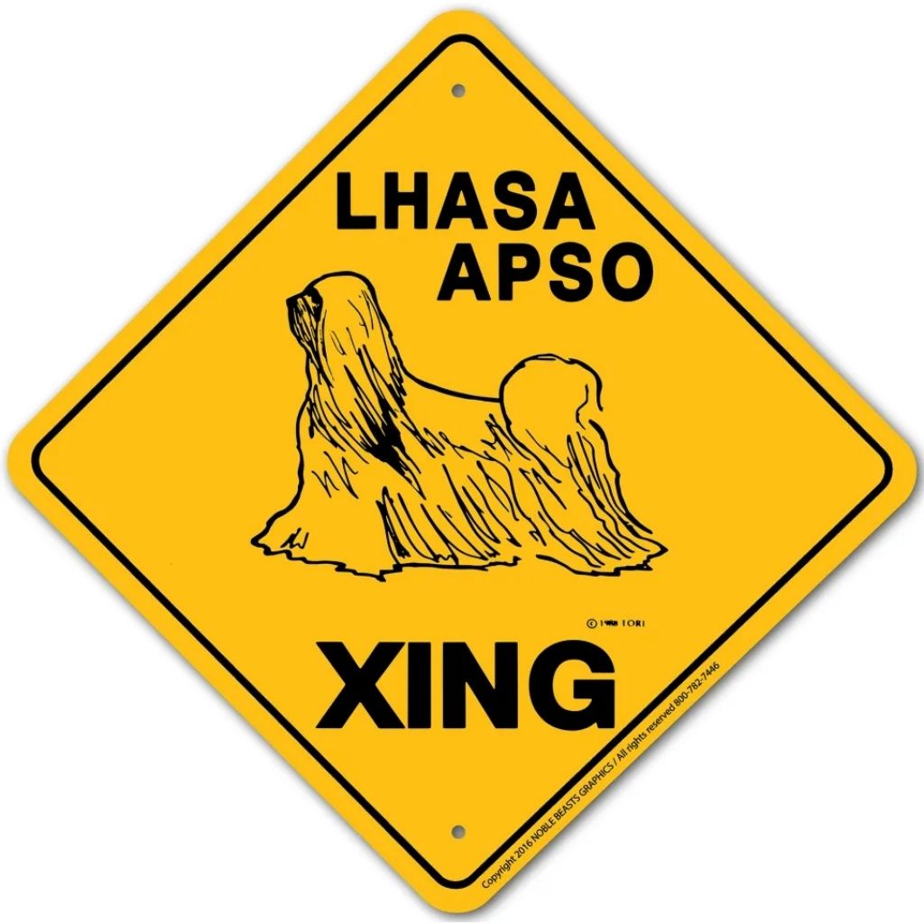 Noble Beasts - Lhasa Apso X-ing Sign