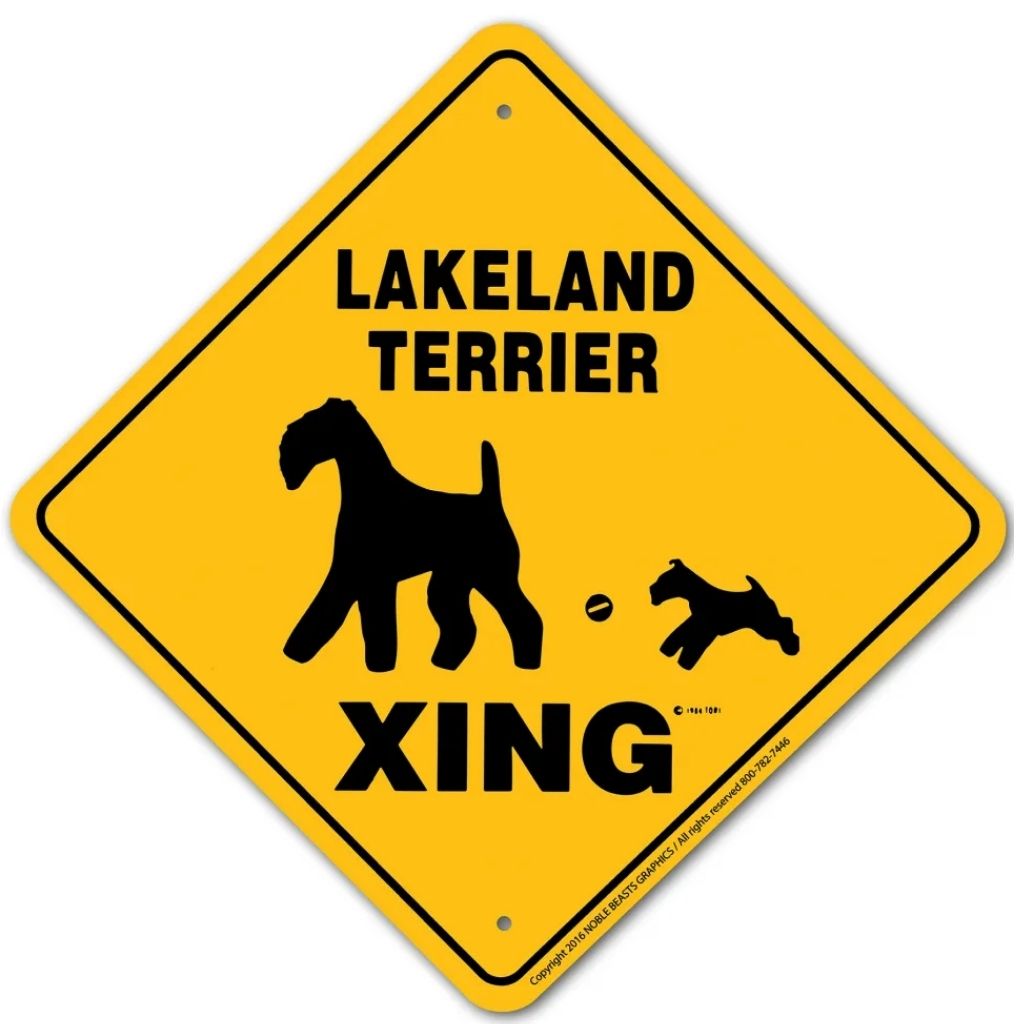 Noble Beasts - Lakeland Terrier X-ing Sign
