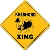 Noble Beasts - Keeshond X-ing Sign