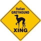 Noble Beasts - Italian Greyhound X-ing Sign