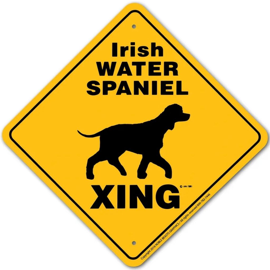 Noble Beasts - Irish Water Spaniel X-ing Sign