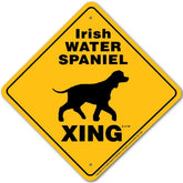 Noble Beasts - Irish Water Spaniel X-ing Sign