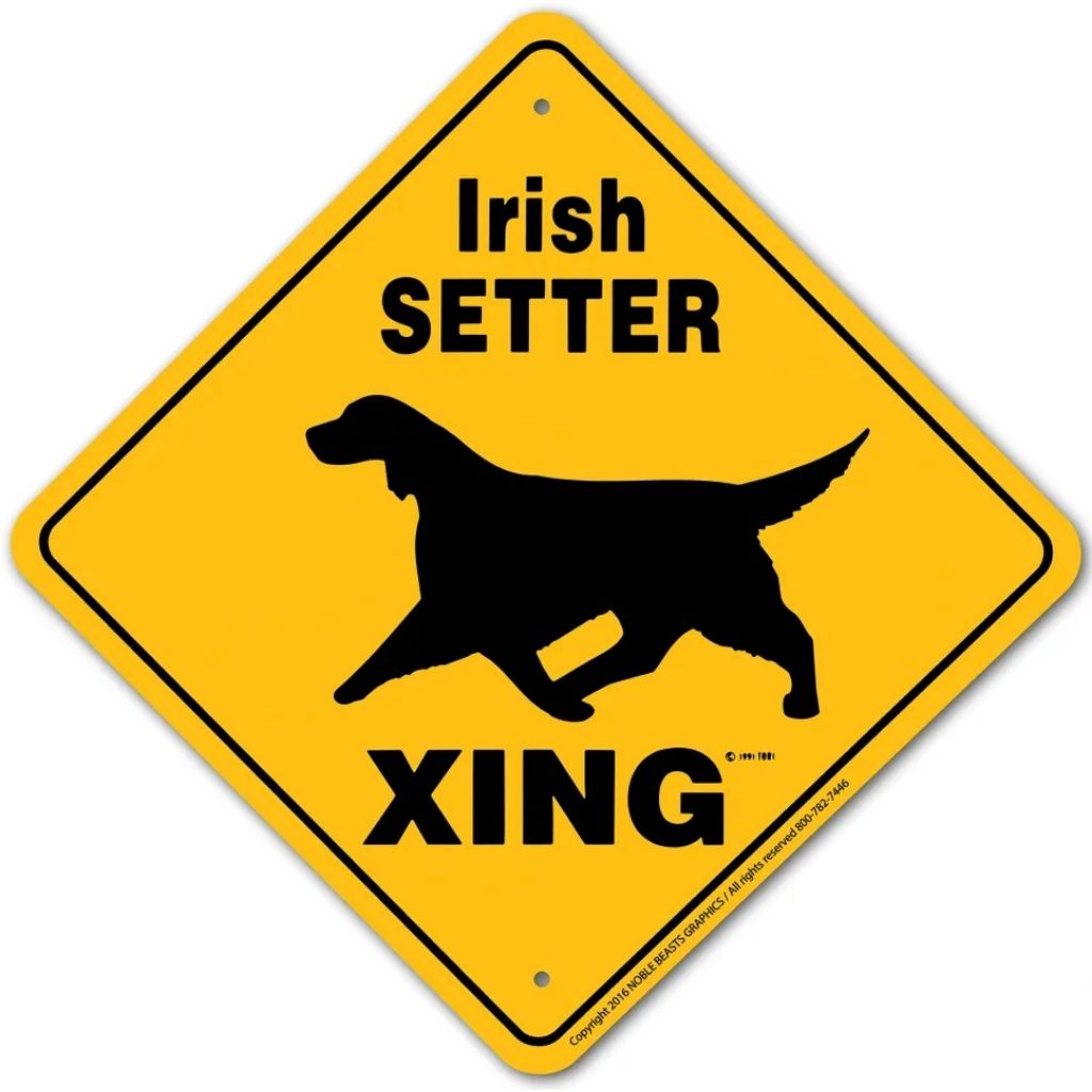 Noble Beasts - Irish Setter X-ing Sign