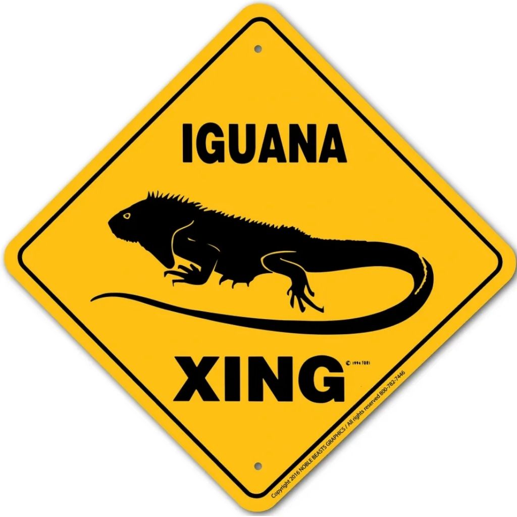 Noble Beasts - Iguana X-ing Sign