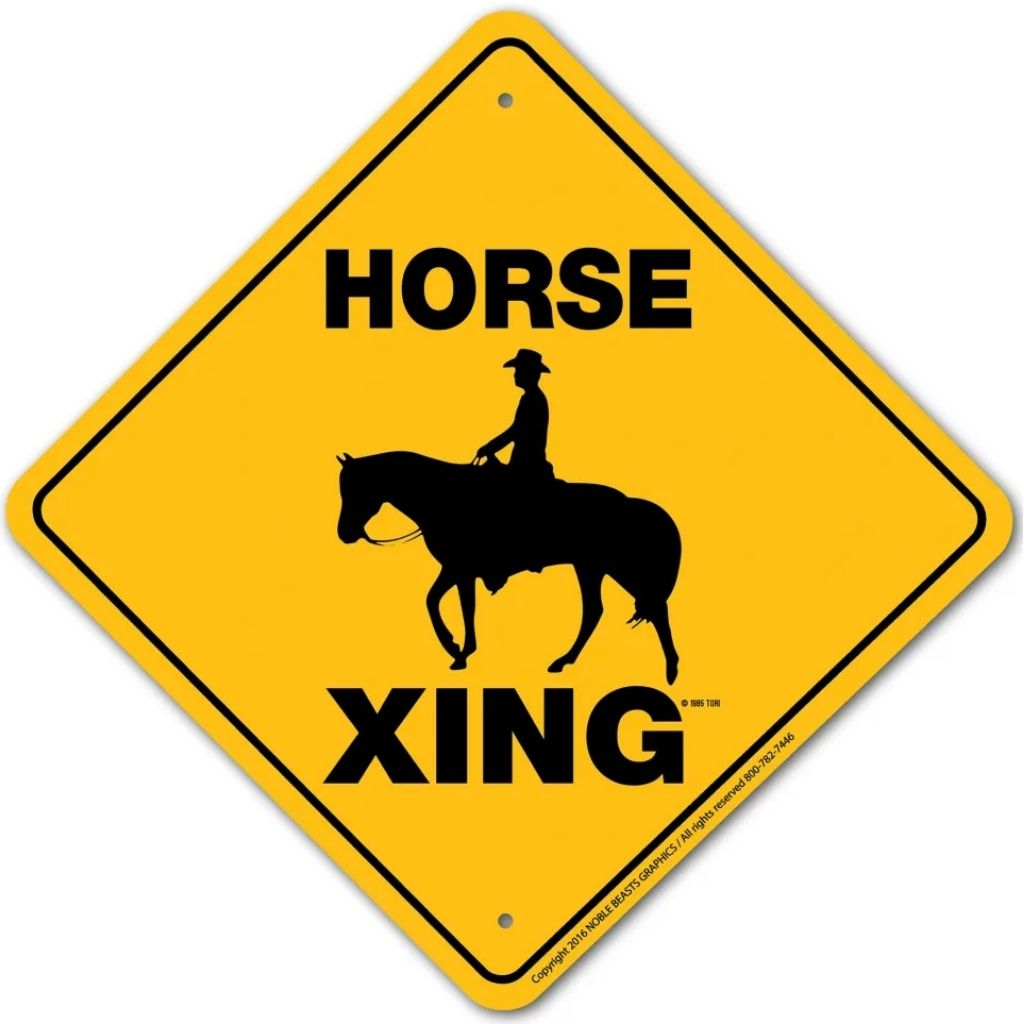 Noble Beasts - Horse with Western X-ing Sign