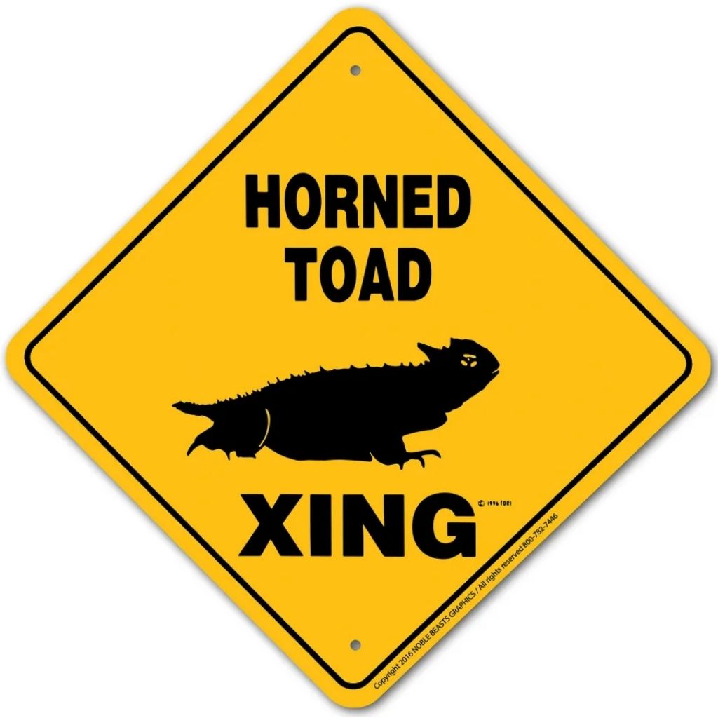 Noble Beasts - Horned Toad X-ing Sign
