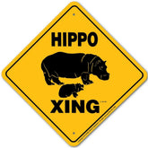 Noble Beasts - Hippo X-ing Sign