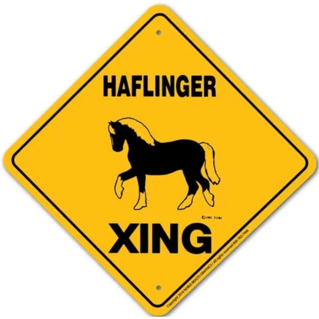 Noble Beasts - Haflinger X-ing Sign