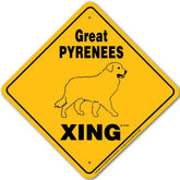 Noble Beasts - Great Pyrenees X-ing Sign